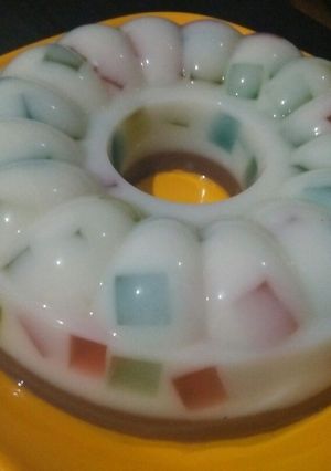 Foto resep Puding Mozaik lapis Coklat