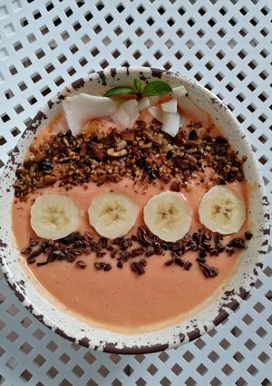 Una foto de Smoothie bowl de papaya 🥣🌴🍂