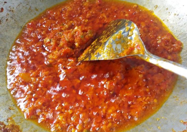 Sambal cabe keriting mantap