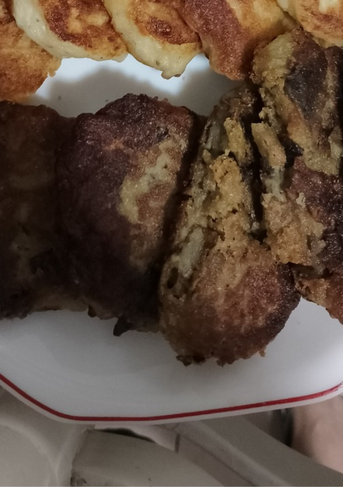Una foto de Tortitas de Berenjena con Harina de garbanzos