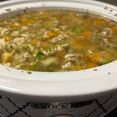 A picture of Harvest Hex Orzo Soup.