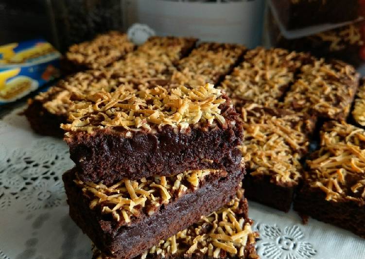 Choco cheese chewy brownies