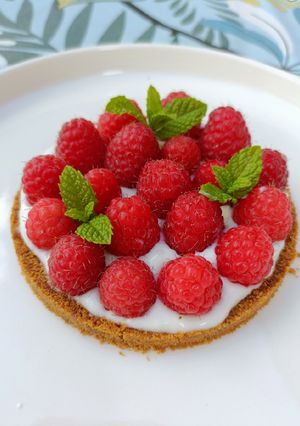 Une photo de 🌱Tartelette spéculoos - framboise