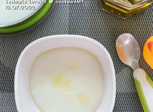 Gambar Bubur Nasi Kosong with EVOO | Pengenalan Makanan Bayi Awal 6 Bulan