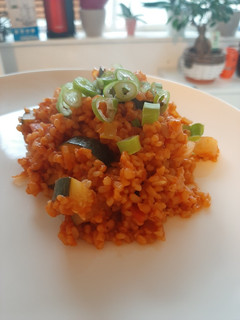 Zöldséges bulgur recept fotója