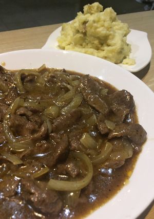Foto resep Beef blackpepper + mashed potatoes