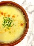 Puré de patatas con queso gratinado