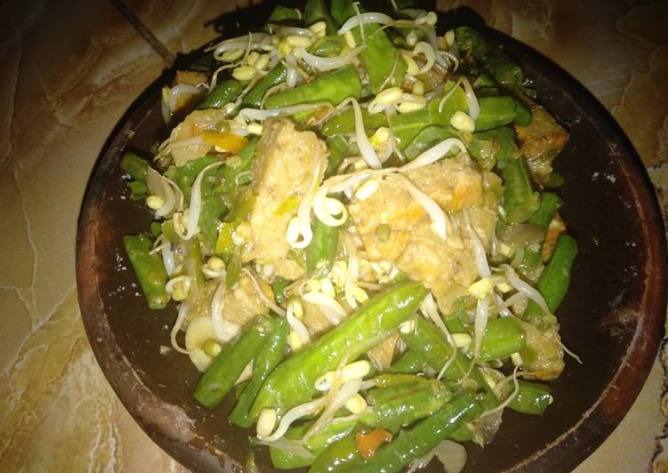 Tumis Kacang campur Taoge+oncom