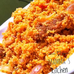 A picture of Cous cous jollof.