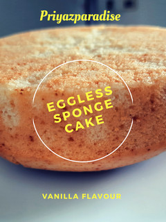 A picture of Eggless Vanilla Sponge Cake.