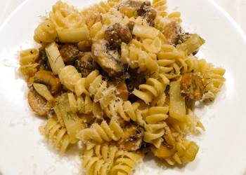 Easiest Way to Make Delicious Rotini with sausage fennel mushrooms and lemon