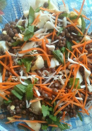 Una foto de Ensalada de lentejas