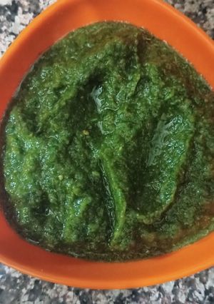 धनिया लहसुन चटनी(Dhniya lahsun ki chutney recipe in hindi) रेसिपी मुख्य फोटो