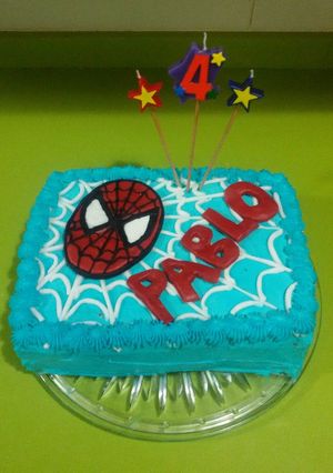 Una foto de Tarta de Spiderman con Thermomix