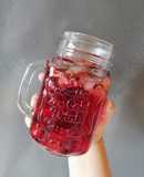 Tisana fría de manzana, fresa y jamaica