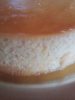 Una foto de Flan amaretto