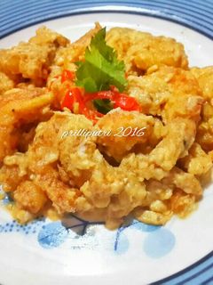 Foto resep Udang Goreng Saos Telur Asin