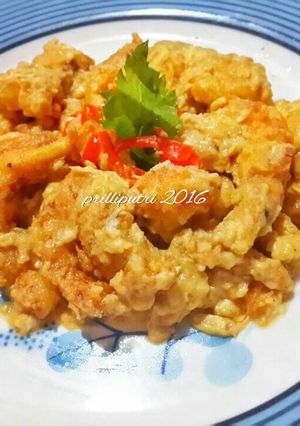 Foto resep Udang Goreng Saos Telur Asin