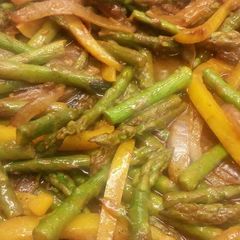 A picture of Coconut Marinated Asparagus .