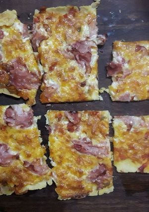 Una foto de Pizza con harina de arroz