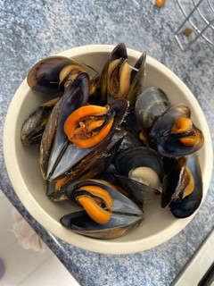 Una foto de Mejillones al vapor