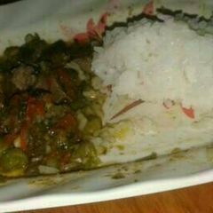 Liver served with rice A picture of Liver served with rice.