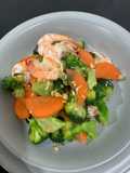 ผัดบล็อคโคลีกุ้งสด