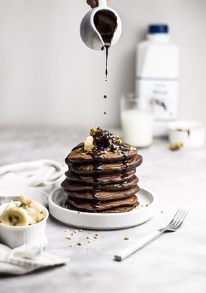 Foto resep Pancake Chocolate (Sourdough Discard)
