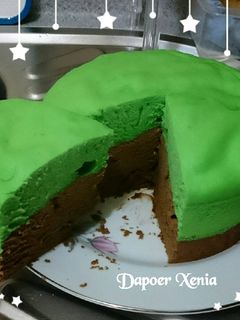Foto resep Bolu Coklat Pandan 🌿