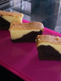 Foto resep Brownies Putih Telur Coklat Lapis Keju