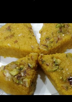 A picture of Mango Milk Cake.