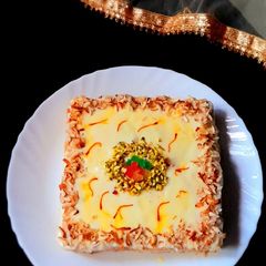 A picture of Custard Seviyan and Shahi Tukda Trifle Pudding.