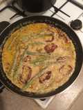 Creamy Sun-dried Tomato with Asparagus and Fish