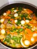 Capcay puyuh dan pentol simple