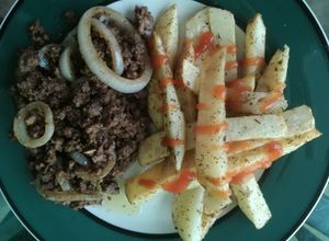 Una foto de Carne molida con maggi