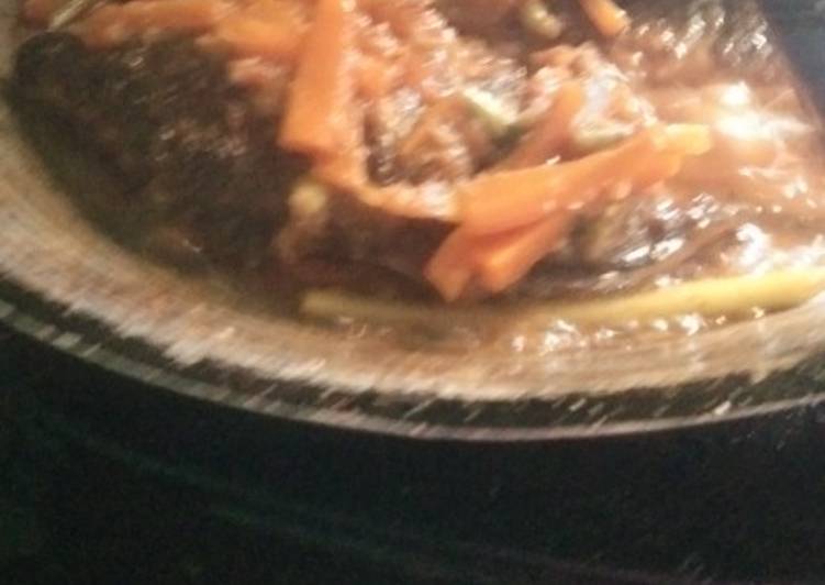 Golden fish+vegetable balado sunda