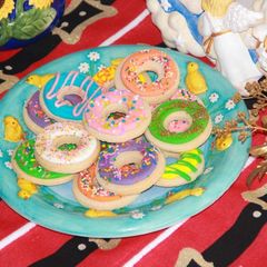 A picture of Mrs. Claus’ Donut Sugar Cookies.