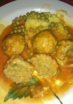Una foto de Albóndigas de soja texturizada