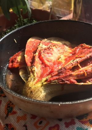 Una foto de Melanzane al forno y mozzarella