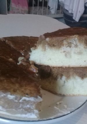 Una foto de Bizcochuelo Marmolado de Limón y Café😍❤💕