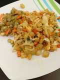 Papas con zanahorias y huevos