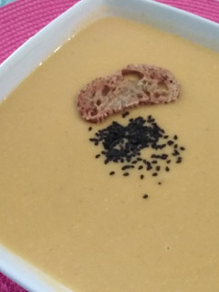Una foto de Zapallo y otras verduras en crema