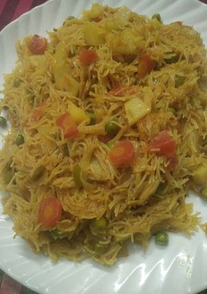 A picture of Vegetables vermicelli pulao.