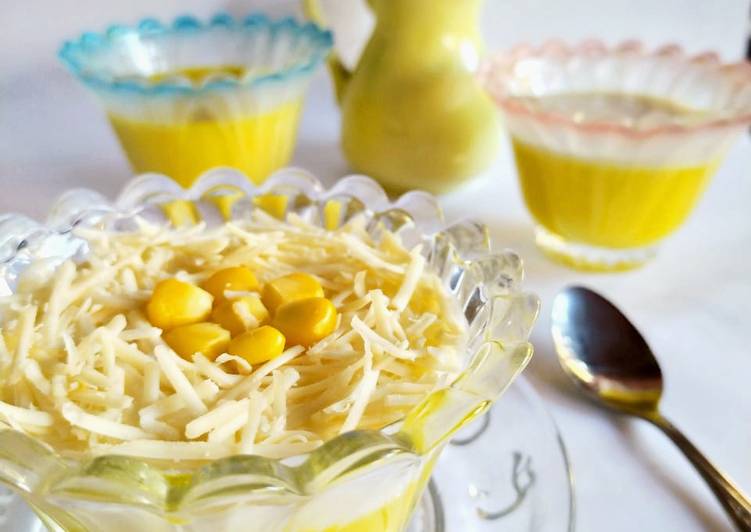 Cara masak Puding jagung vla keju , Lezat