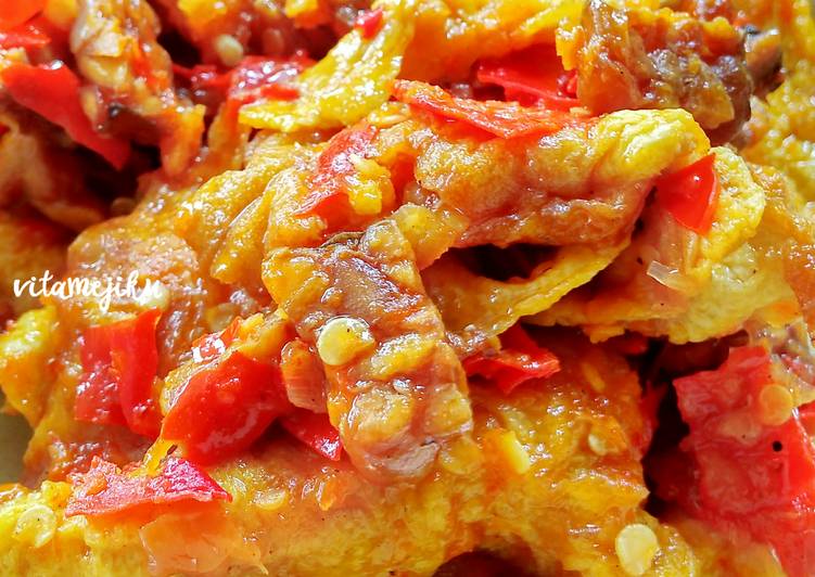 #7. Telur Tempe Balado Pedas