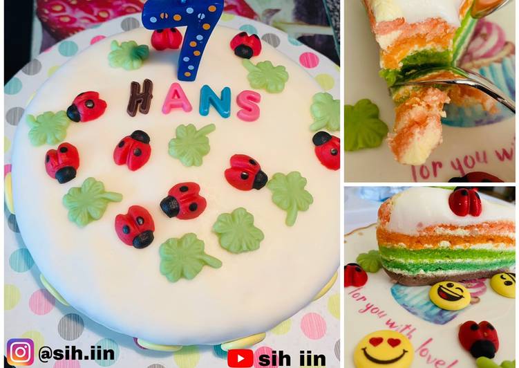 Bagaimana Membuat Rainbow 🌈 Cake Panggang Ny. Liem Anti Gagal