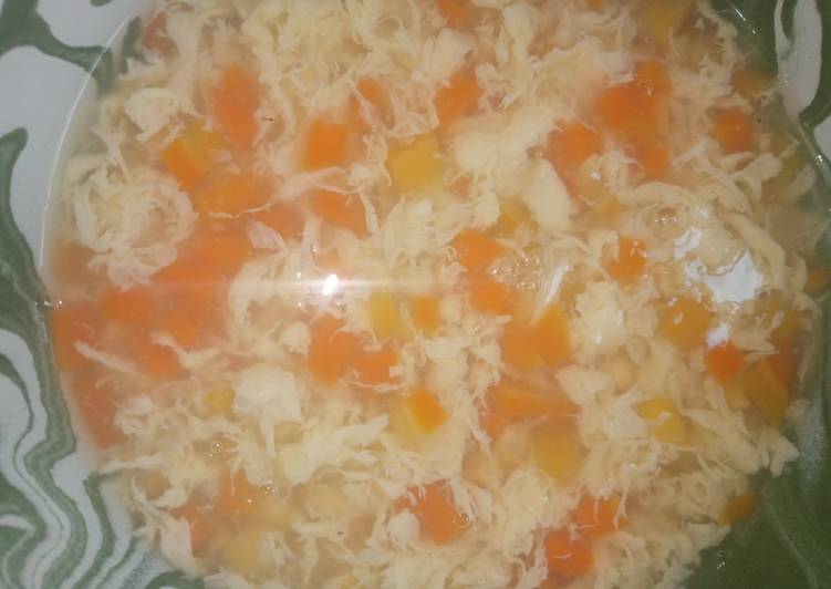 Sup jagung wortel telur
