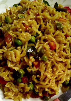 A picture of Masala maggi.