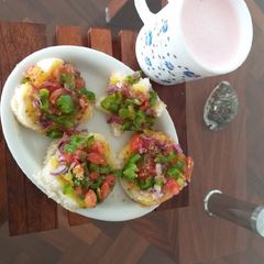 A picture of Mini bread pizzas#Kids Recipe contest.