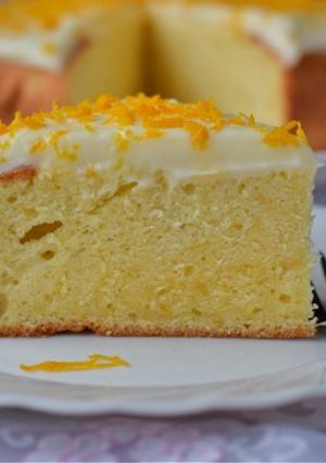 Foto principal de Bizcocho de naranja con crema de queso